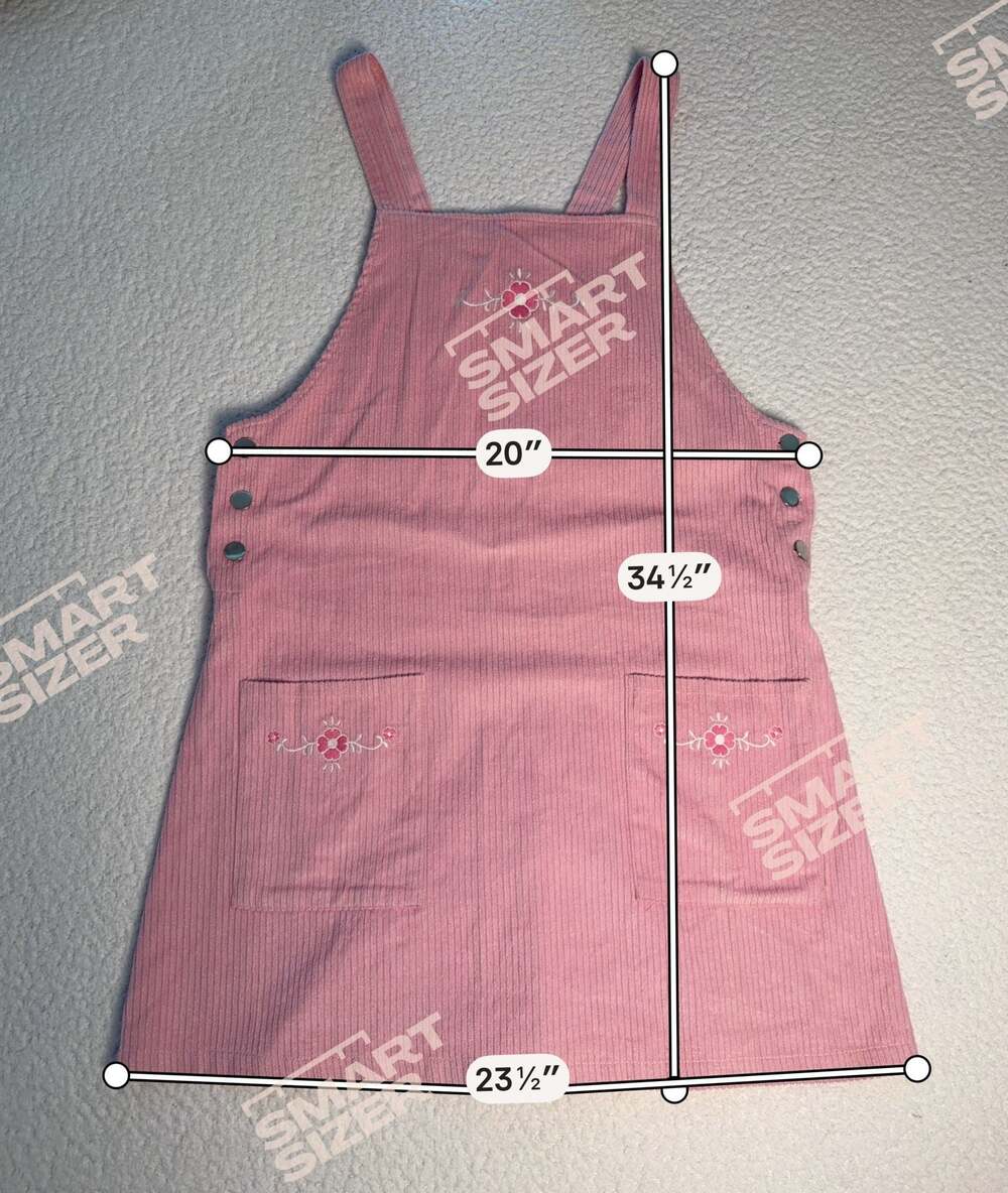 Sugar Thrillz Petal Pusher Pink Corduroy Floral Pinafore Dress Size L NWT - Picture 5 of 8